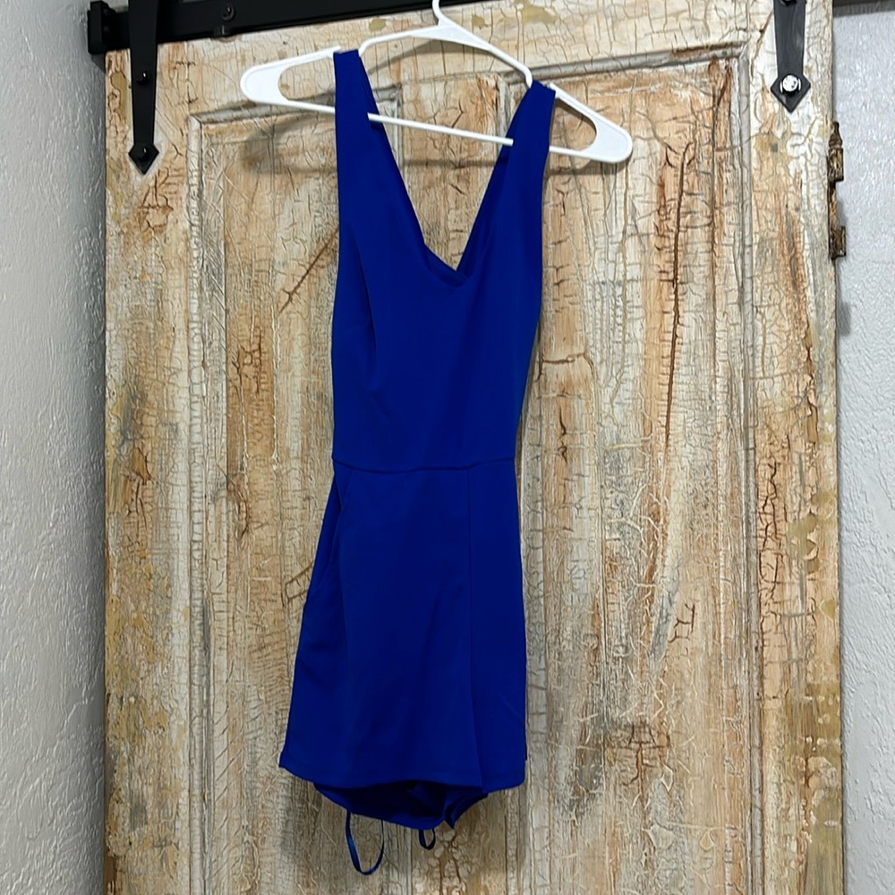 Small, royal blue formal romper!